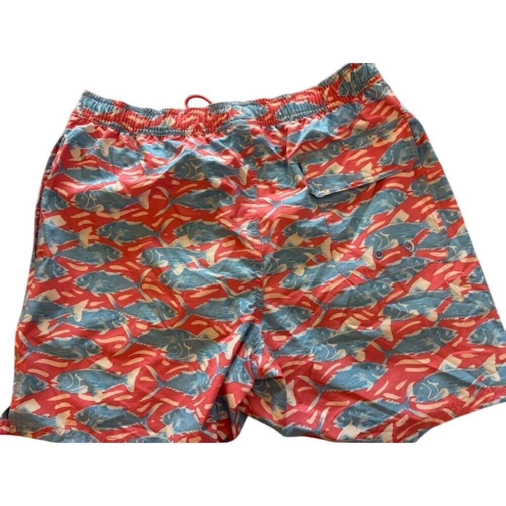 Vineyard Vines Men's Swim Trunks Medium‎ Blue/Orange 7" inseam - Picture 2 of 6